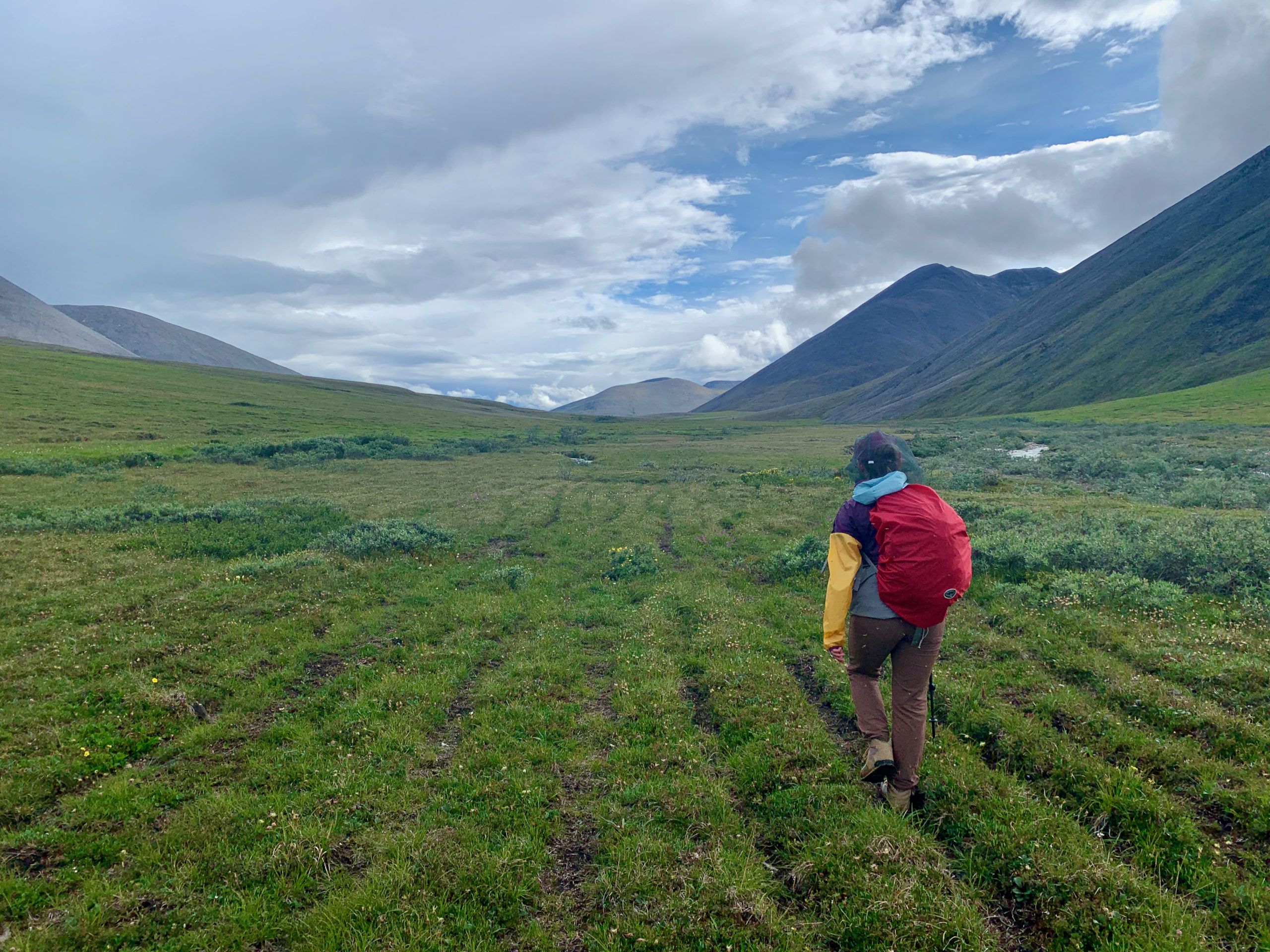 Backpacking on caribou trails in the Sadlerochit Mountains of the Arctic National Wildlife Refuge