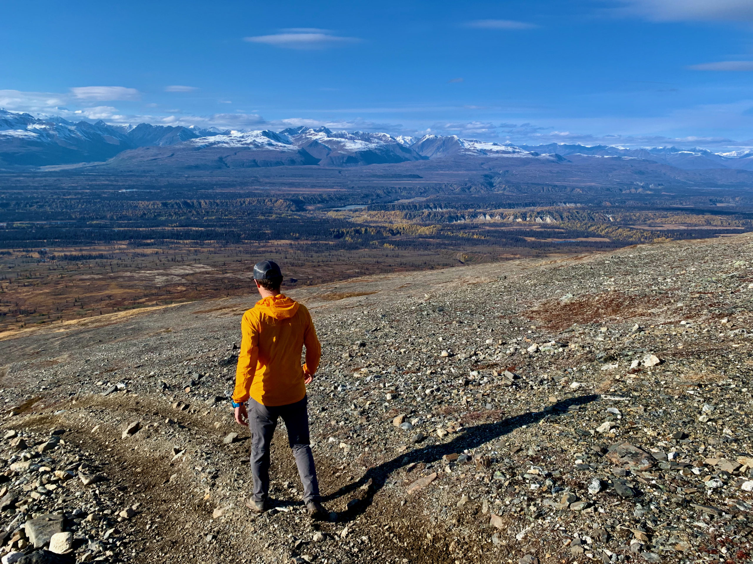 Hiker in the Talkeetna Mountains